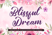 Blissful Dream Font, a Script Font by Fatmawati (Thumbnail 1 of 10)