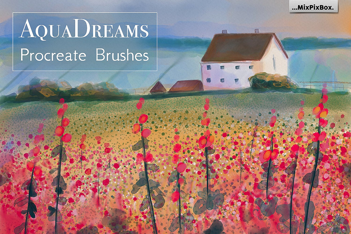 AquaDreams Procreate Brushes, a Brush Add-On by MixPixBox (Photo 1 of 9)