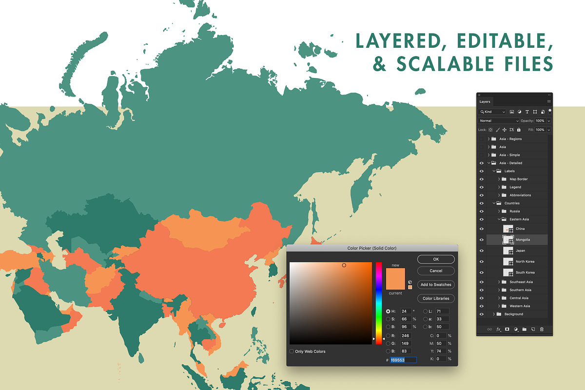 Asia Vector Map, a Graphic by Ben Buysse (Photo 3 of 4)