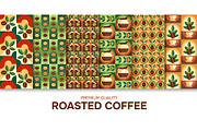 Roasted coffee beans drink patterns, a Texture Illustration by Vector Tradition (Thumbnail 2 of 3)