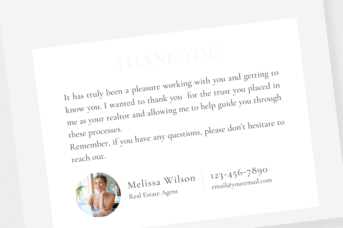 Foldable Real Estate Thank you Card, a Marketing Template by ZoaniDesign (Photo 5 of 10)