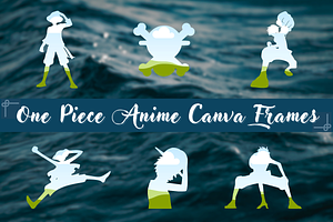 One Piece Anime Canva Frames, a Design Template by Creative Digital Template