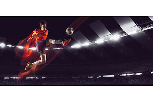 Bright dynamic collage with