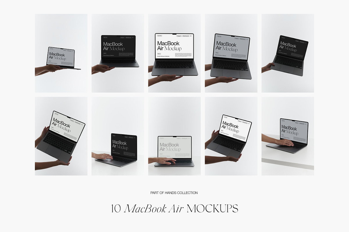 MacBook Air M2 with Hand Mockups, a Mac Mockup by Feel This (Photo 8 of 8)