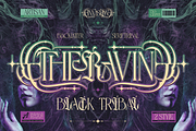 Theravin - Dark Tribal, a Serif Font by Artisan Themes (Thumbnail 1 of 12)