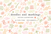 Doodles & Markings Vectors, an Illustration by Emma Webb Studio (Thumbnail 1 of 9)