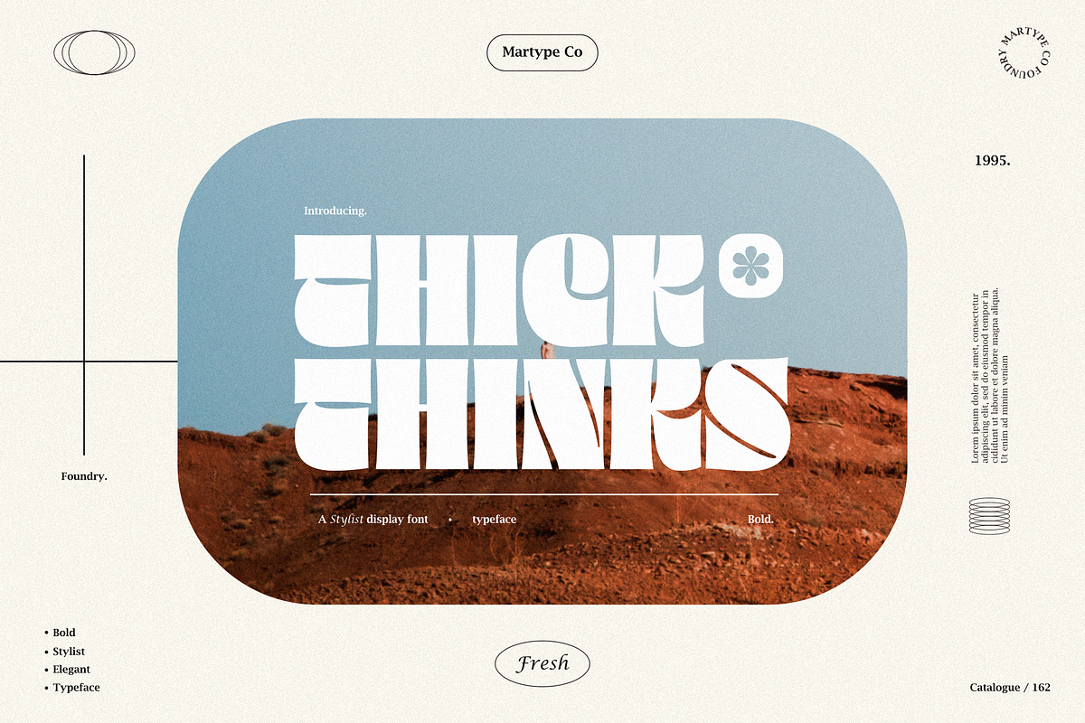 Thick Thinks - Display Font, a Font by Martype Co (Photo 1 of 11)
