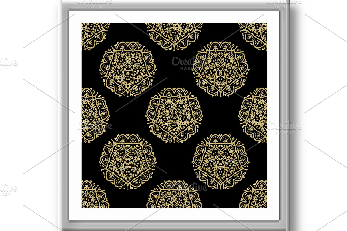 Seamless Orient Vector Background, a Decorative Illustration by FineArtStudio (Photo 2 of 3)