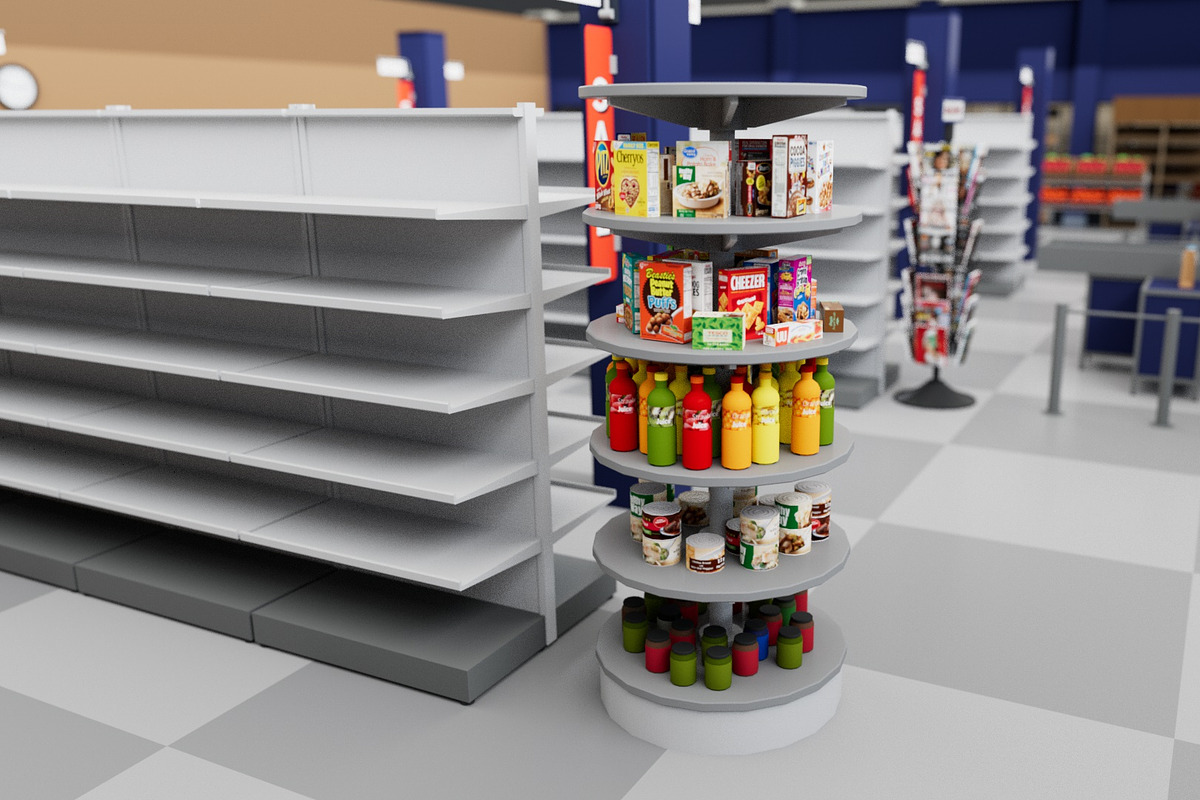 City Supermarket Building Interior, an Architecture 3D Model by multimedia4ds (Photo 19 of 24)