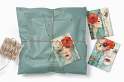 Aqua Bloom Portraits, a Decorative Illustration by rileyBgraphics (Thumbnail 4 of 6)