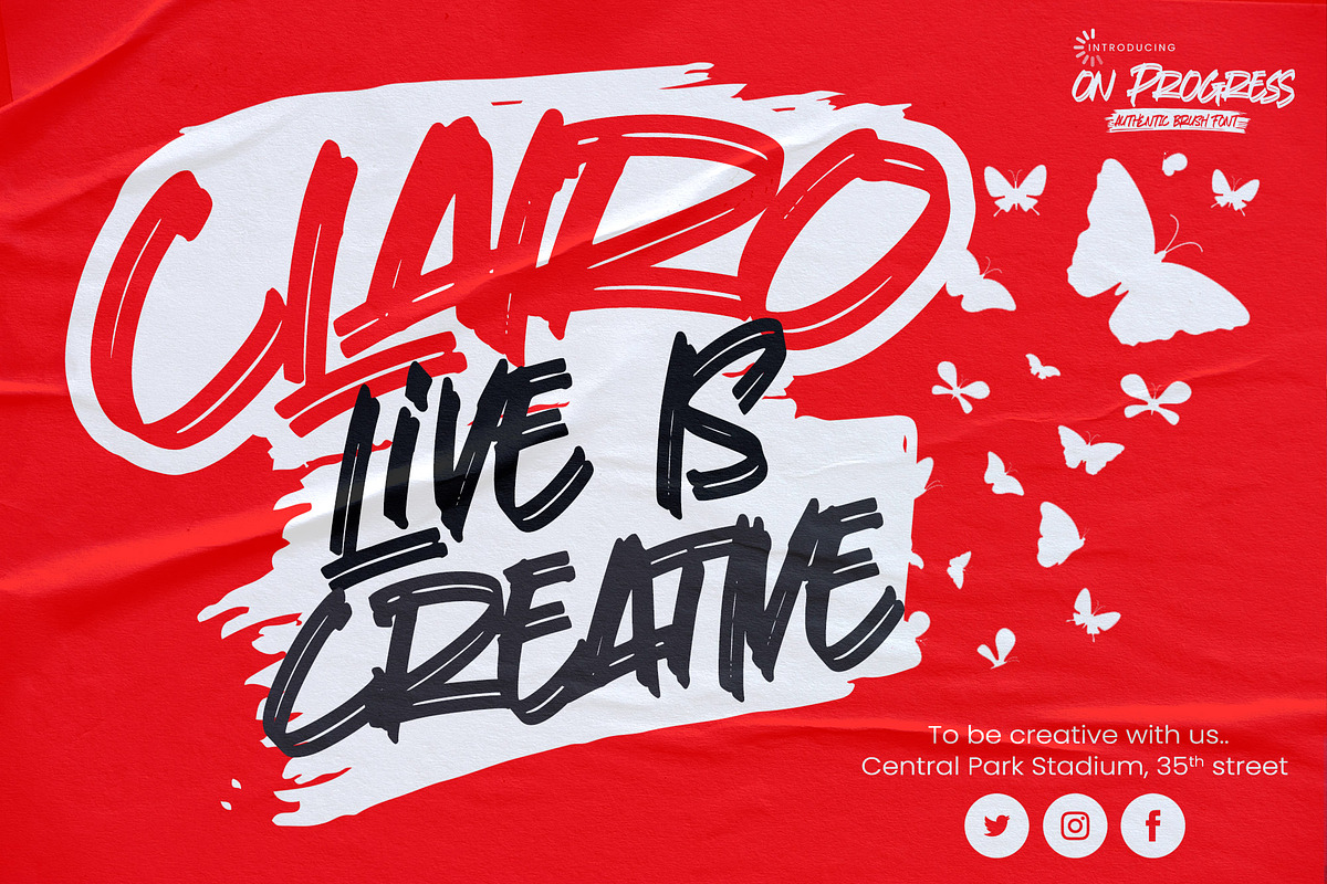 On Progress - Authentic Brush Font, a Font by Gassstype (Photo 3 of 8)