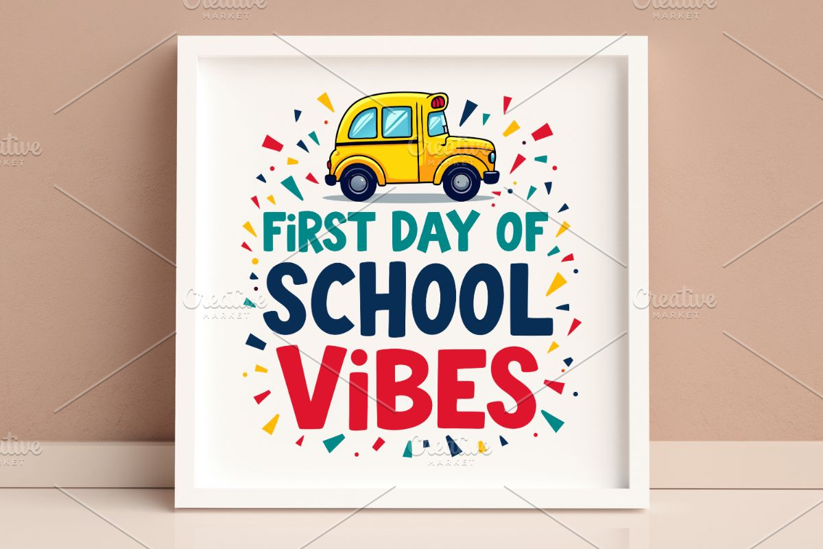 First Day of School Vibes SVG, an Illustration by Awieee1 (Photo 4 of 4)
