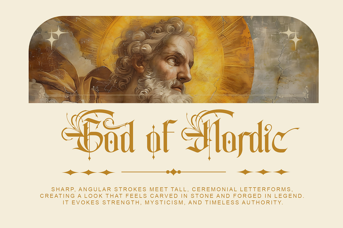 Highcrest Elegant Blackletter Font, a Blackletter Font by Letterara (Photo 3 of 15)