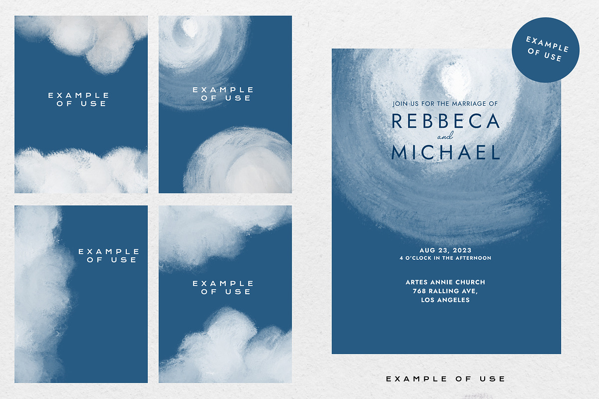 Winter Clouds - 10 Watercolor Shapes, a Texture Graphic by Rabbit Heart (Photo 6 of 8)