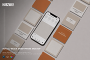 Smartphone with Screen Set Mockup, an Android Mockup by Hubzway (Thumbnail 1 of 2)