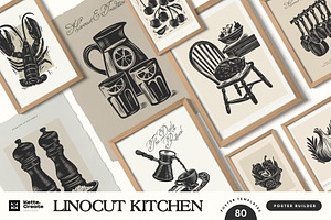 Linocut Kitchen | Poster Builder