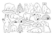 Polar Arctic Bear Clipart PNG SVG, an Animal Illustration by ArtGiftsStudio (Thumbnail 3 of 5)