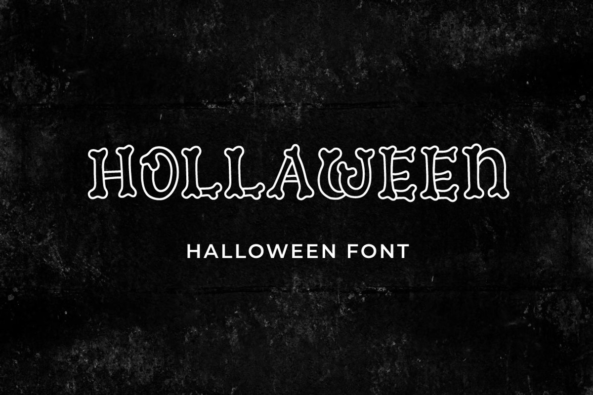 Hollaween - Halloween display font, a Handwritten Font by Mightyfire (Photo 1 of 4)