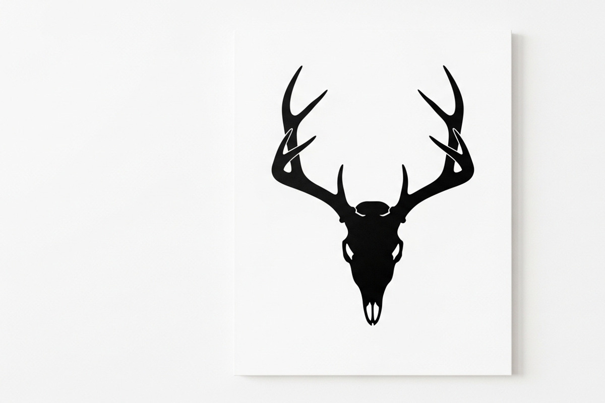deer head wall mount silhouette, an Illustration by Amazin_art (Photo 48 of 51)
