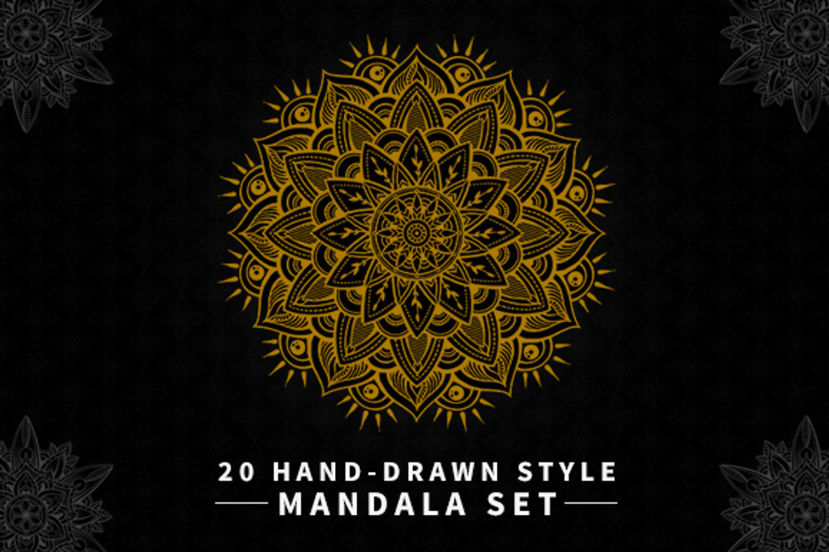 20 Hand-Drawn Style Mandala Set, an Icon by GODZILLARGE (Photo 1 of 7)