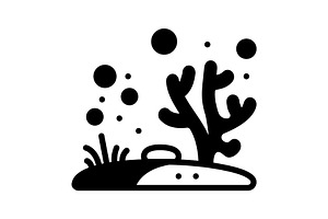 Reef coral solid icon, a Solid Icon by Creative priyanka