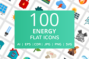 100 Energy Flat Icons, a Solid Icon by IconBunny (Thumbnail 1 of 2)