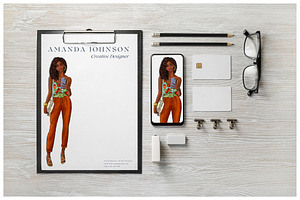 Fashion Girls 47 - Dark Skin Clipart