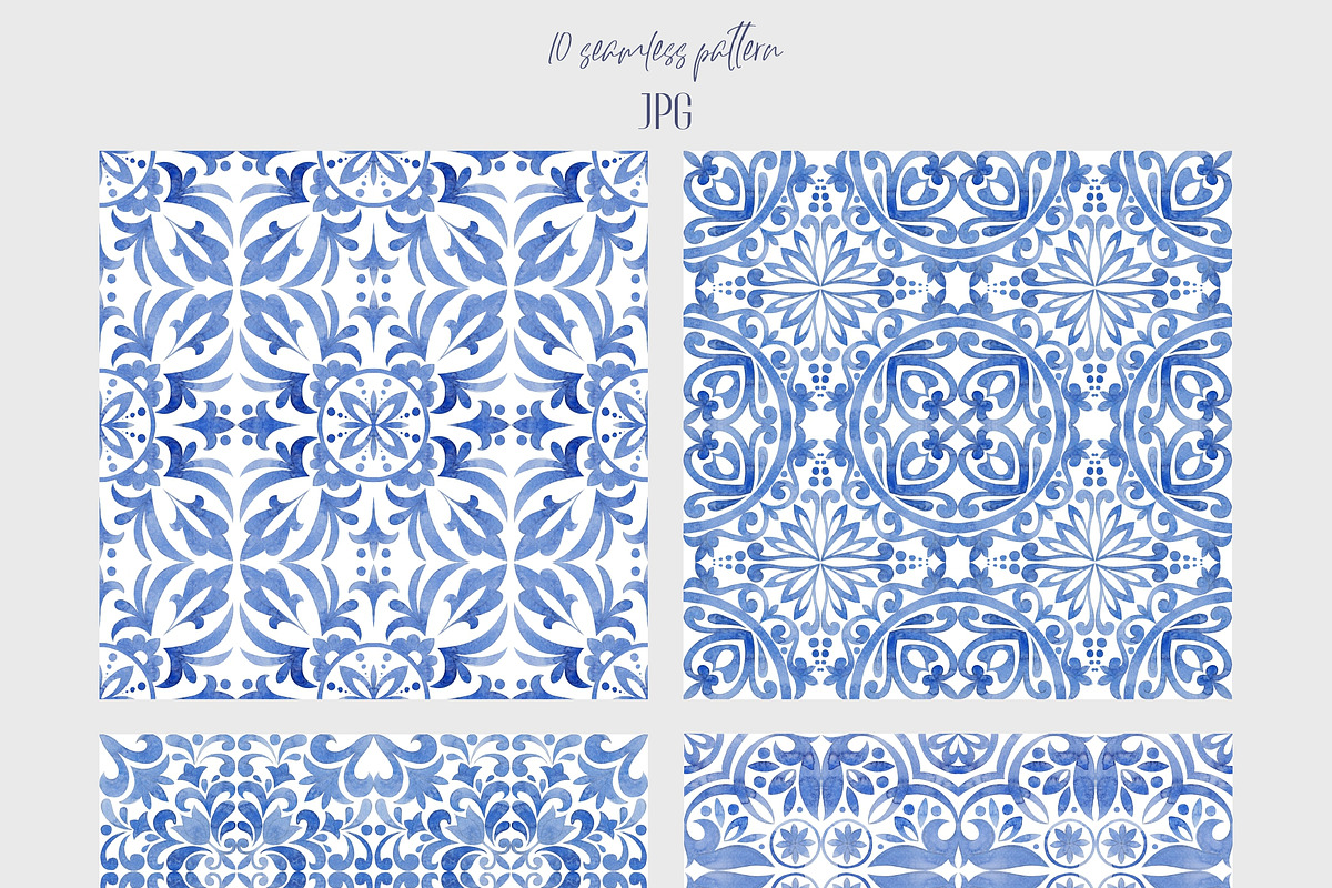 Watercolor seamless pattern, a Pattern Graphic by Elona Laff (Photo 2 of 5)