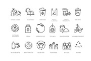 Environmental Sustainability Icons, an Outline Icon by Tettygreen (Thumbnail 2 of 2)