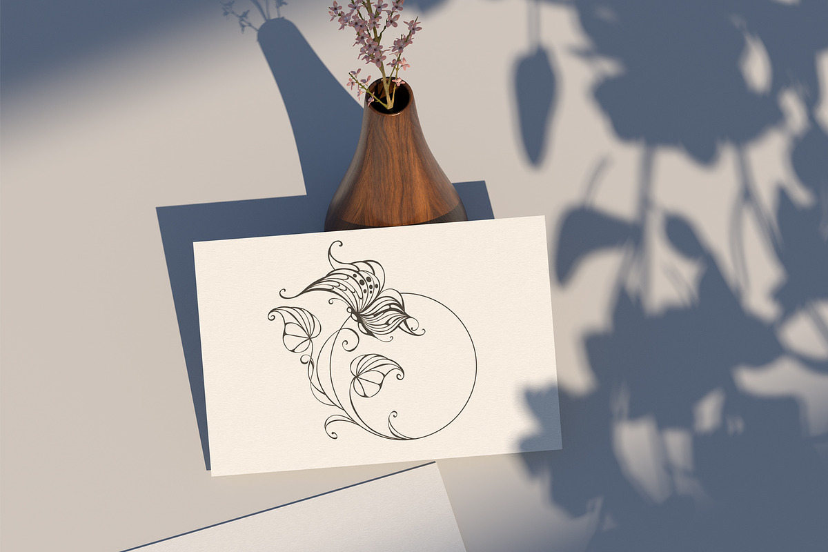 Circle with morning glory and moth, a Decorative Illustration by blackmoon9 (Photo 2 of 3)