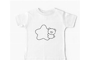 cute bear outline SVG | bear with st, an Illustration by TheHitShop (Thumbnail 8 of 10)
