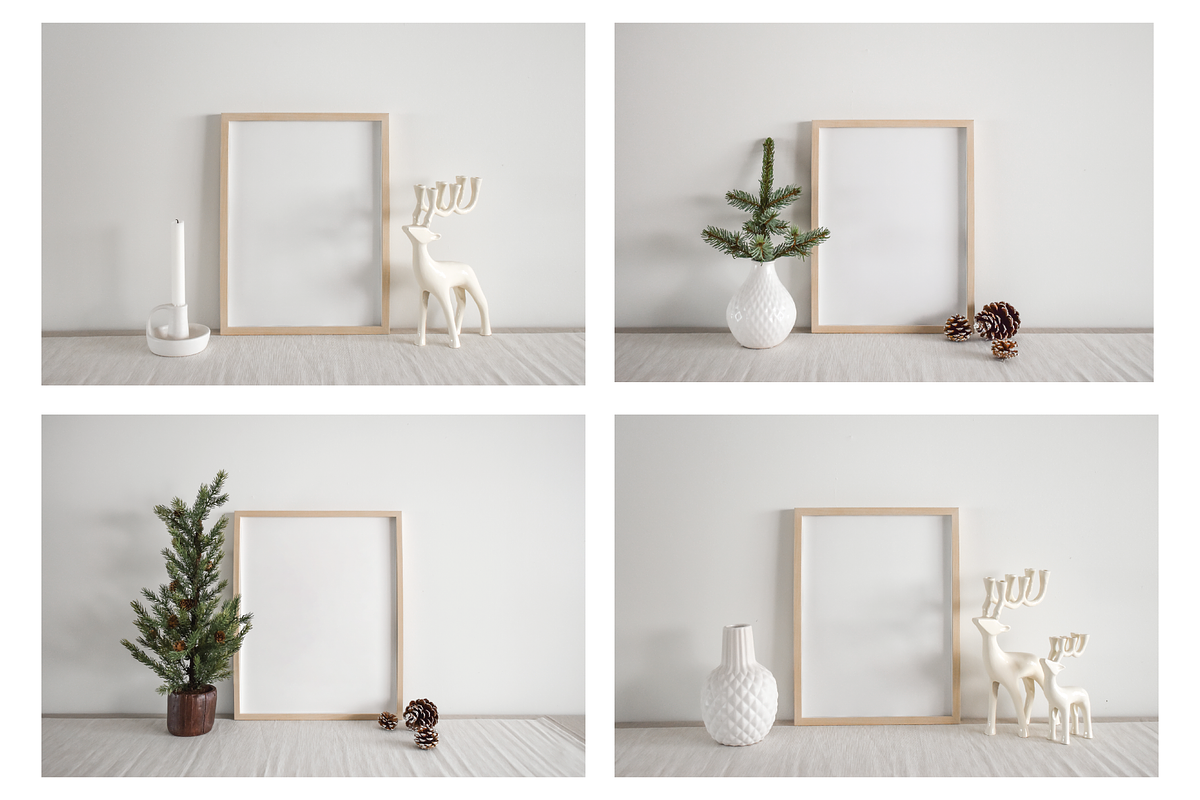 Christmas Frame Mockup Bundle, a Household Mockup by Saguaro Digital (Photo 3 of 8)