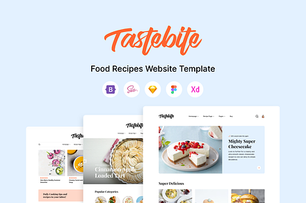 Tastebite - Food Recipes Template, a HTML Template by Fabrx Design