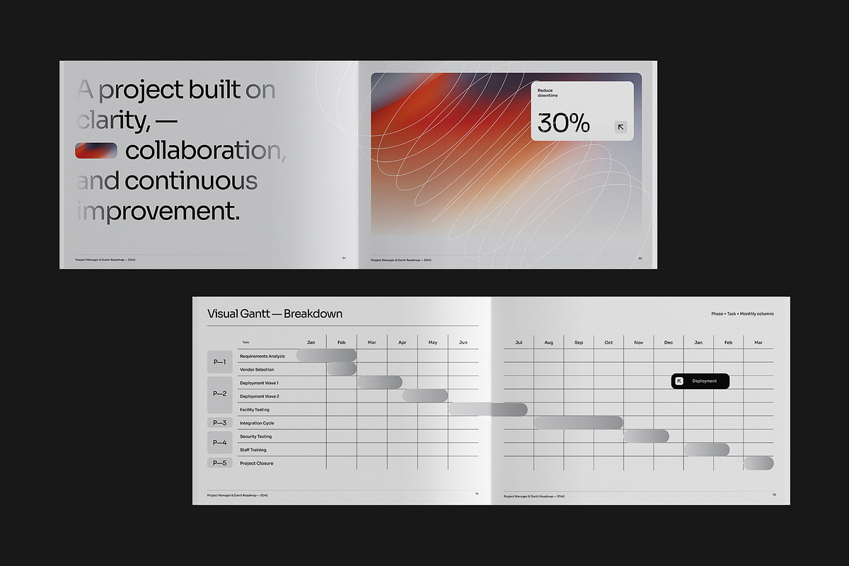 Project Planner & Gantt Roadmap, a Brochure Template by fakhroo (Photo 5 of 12)