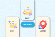 Communication set illustration, a Technology Illustration by pictranoosa_studio (Thumbnail 2 of 3)