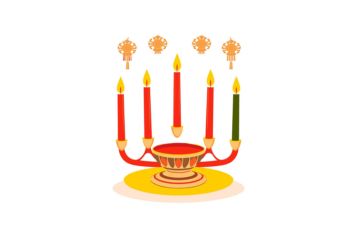 Festive Kwanzaa & Hanukkah Icon Set, an Object Graphic by yasushie (Photo 14 of 16)