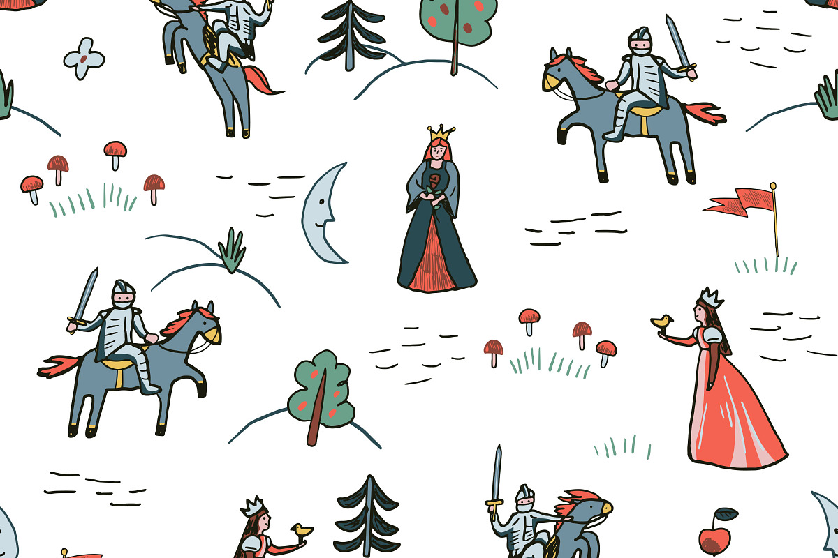Fantasy Kingdom Dragons Bundle, a Pattern Graphic by GooseFrol (Photo 16 of 22)