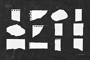 90 White Torn Ripped Paper Pieces, a Texture Graphic by Ksuview (Thumbnail 9 of 10)