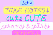 Girly Suburban School Notes, a Handwritten Font by Eryn Rose Design (Thumbnail 6 of 14)