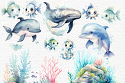 Under the sea baby shower png, an Animal Illustration by Invite to Clipart (Thumbnail 5 of 9)