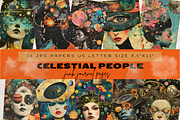 CELESTIAL PEOPLE JUNK JOURNAL PAGES, a Person Illustration by Daring Digies (Thumbnail 1 of 8)