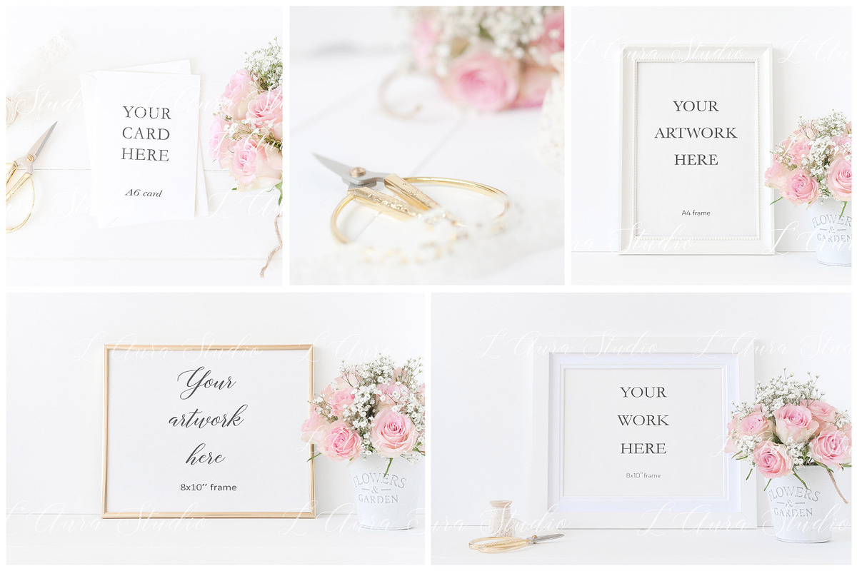 Frame mockup bundle - card mockup, a Print Template by L'Aura Studio (Photo 3 of 8)