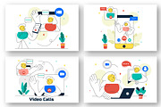 10 Video Call Illustration, a Person Illustration by denayunebgt (Thumbnail 2 of 4)