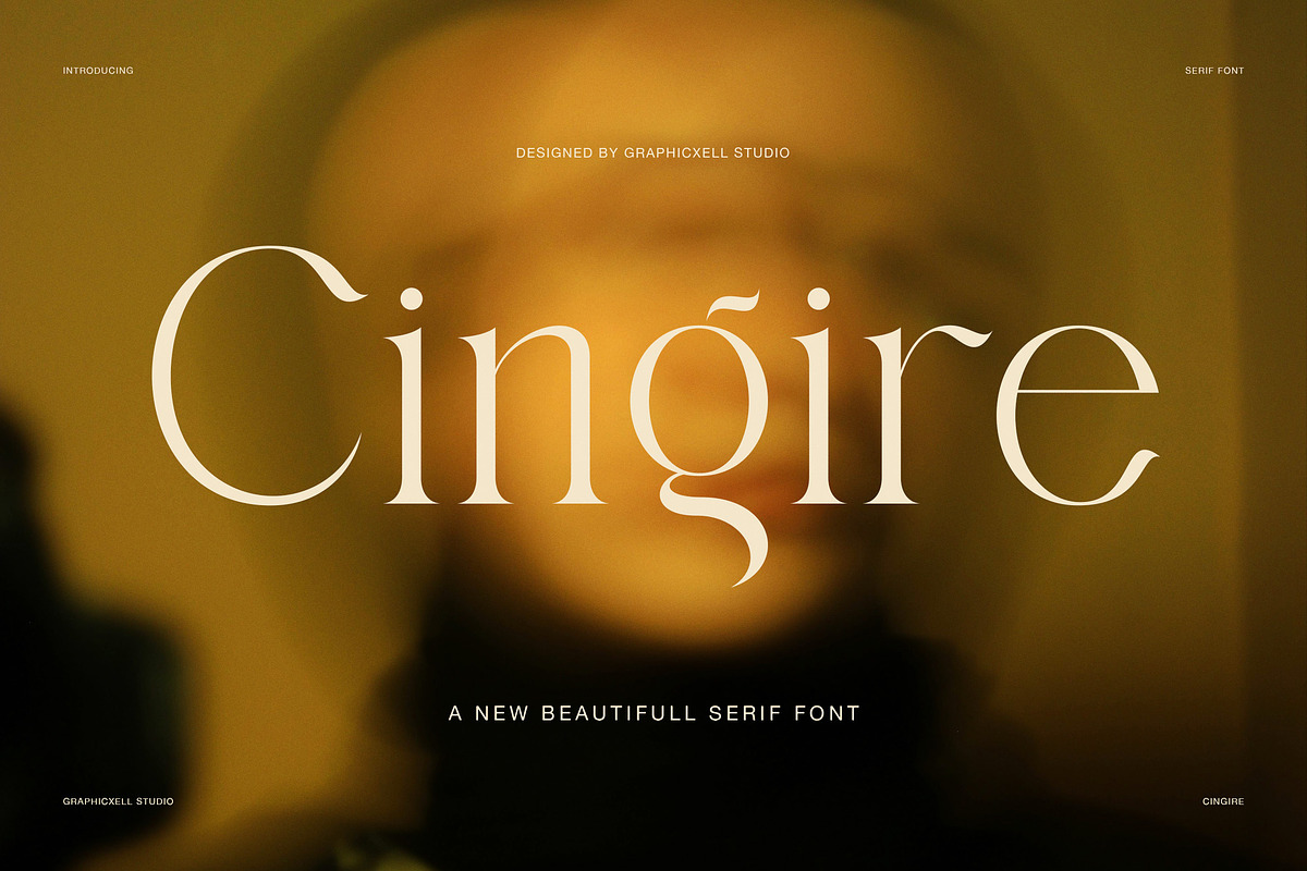 Cingire Elegant Serif Font, a Serif Font by Graphicxell (Photo 1 of 8)