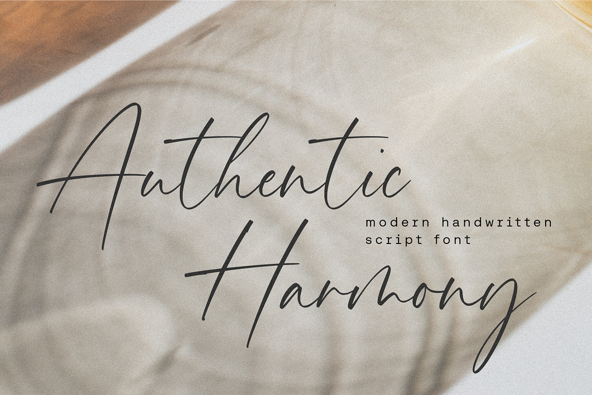 Authentic Harmony Font, a Script Font by Balpirick Studio (Photo 1 of 6)