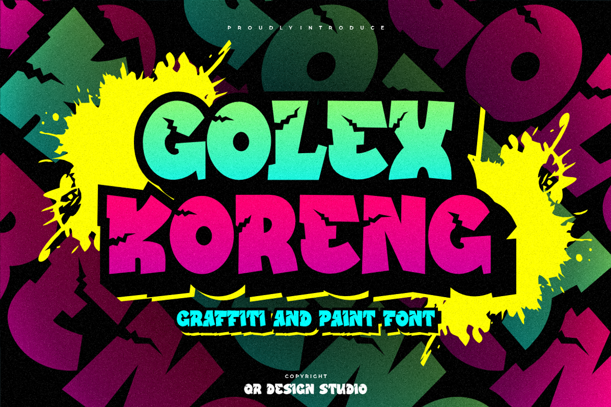 Golex Koreng - Graffiti Font, a Sans Serif Font by QR Design Studio (Photo 1 of 7)