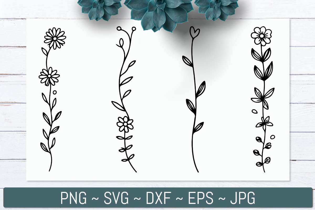 Hand Drawn Wildflower Line Bundle, an Illustration by Actual Pixel (Photo 3 of 8)