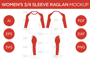 Raglan Women's 3/4 Sleeve Shirt