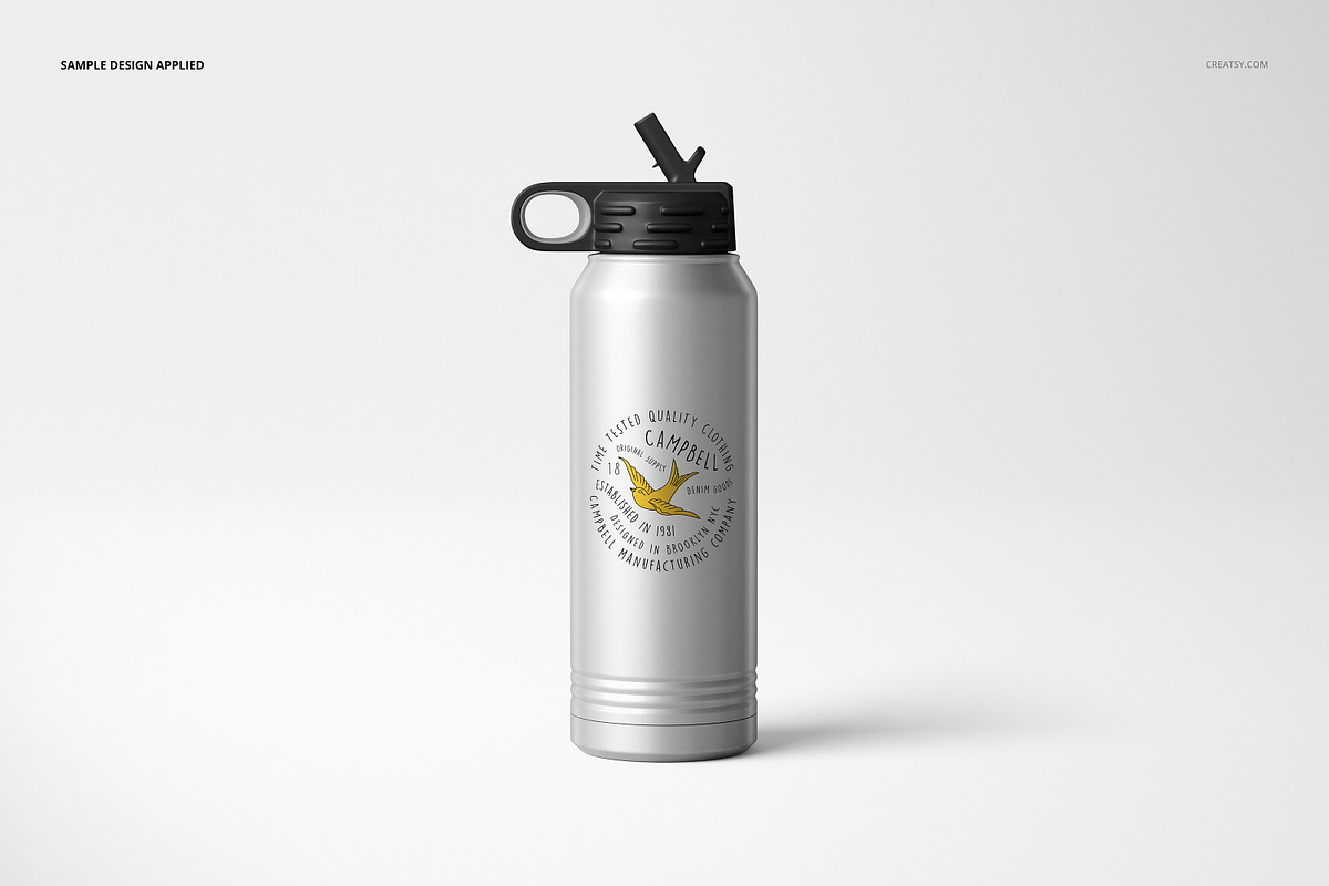 S. Steel 30 oz. Water Bottle Mockup, a Product Mockup by creatsy5 (Photo 6 of 12)