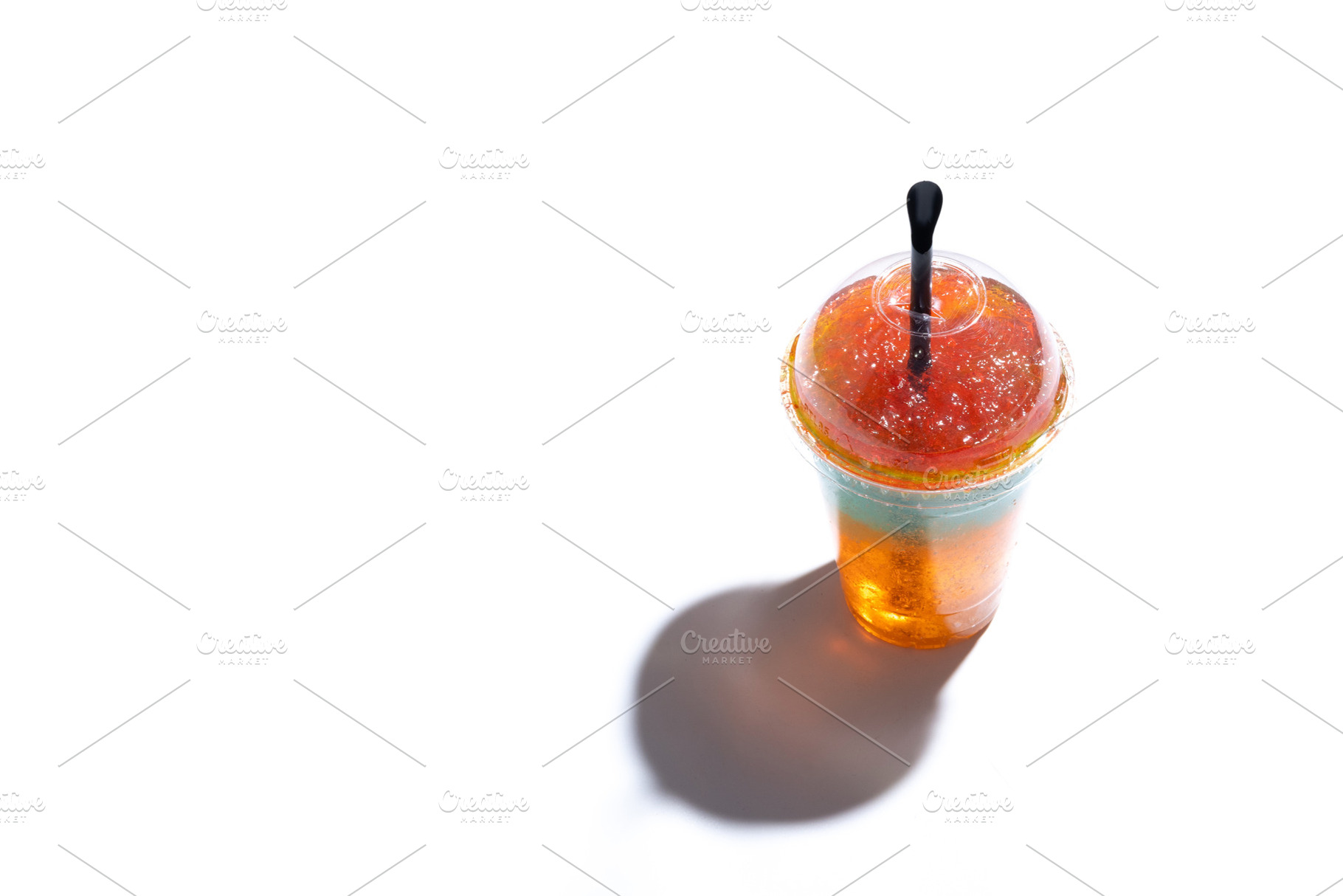 Orange Slush Drink in Plastic Cup, a Food & Drink Photo by etorres69